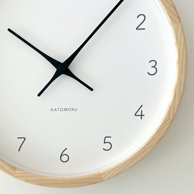 KATOMOKU muku clock 7 ナチュラル km-60NA 掛け時計 木製 無垢材