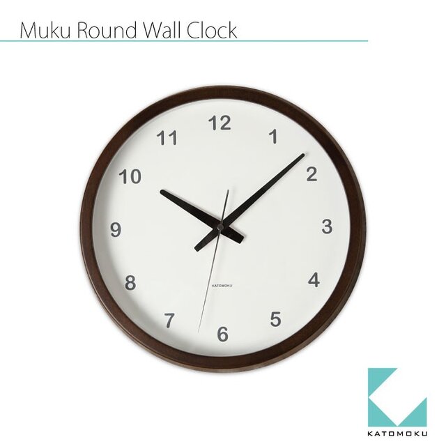 KATOMOKU muku round wall clock km-31B | iichi 日々の暮らしを