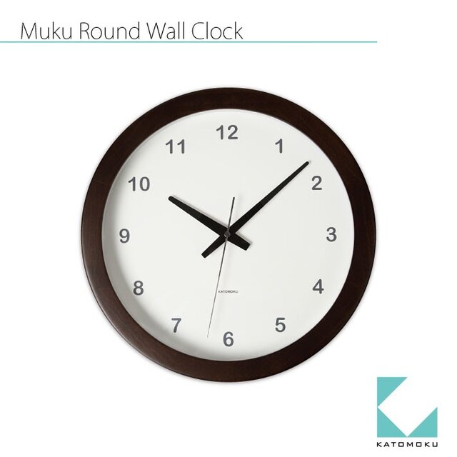 KATOMOKU muku round wall clock km-32Bの画像1枚目