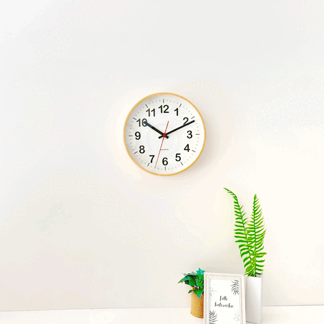 KATOMOKU plywood clock 2 km-42M 掛け時計 木製 曲げわっぱ