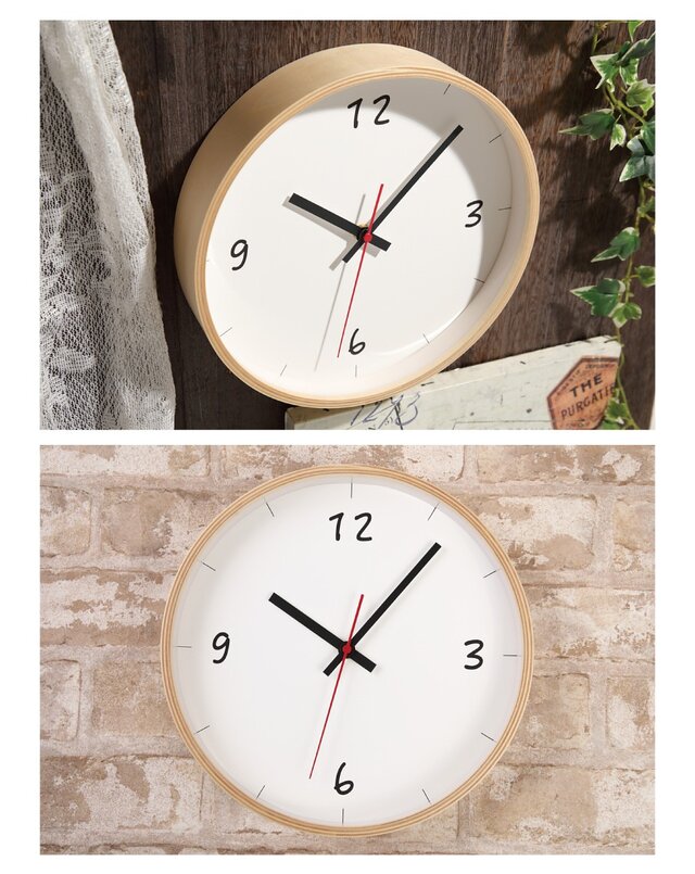 KATOMOKU plywood wall clock 6 km-52N | iichi ハンドメイド・クラフト作品・手仕事品の通販