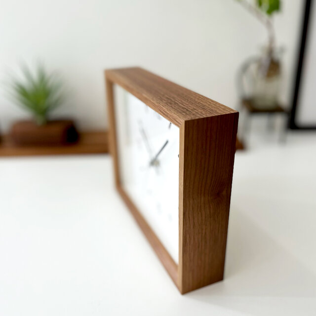 KATOMOKU Dual use clock 2 ウォールナット km-53WA 置き掛け兼用時計