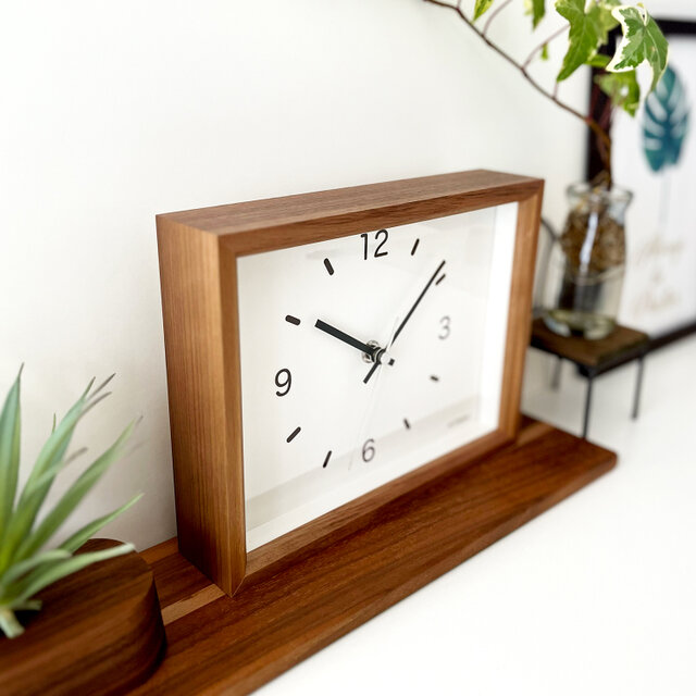 KATOMOKU Dual use clock 2 ウォールナット km-53WA 置き掛け