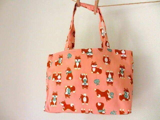 新色!柴犬のプチ手提げ*アプリコットの画像1枚目