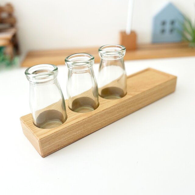 KATOMOKU Kabin 3set ナチュラル km-55NA 花瓶 木製 インテリア