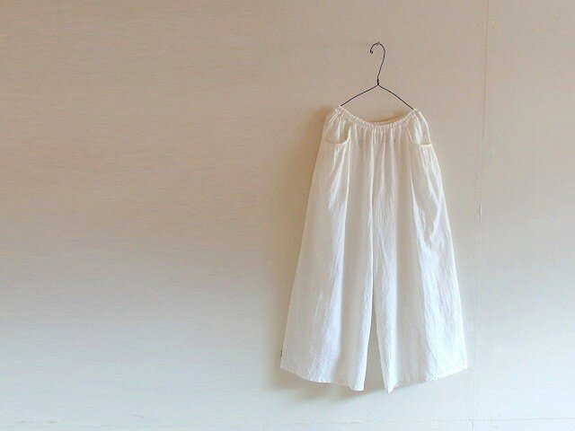 ポケットギャザー キュロットパンツ コットンリネンの画像1枚目