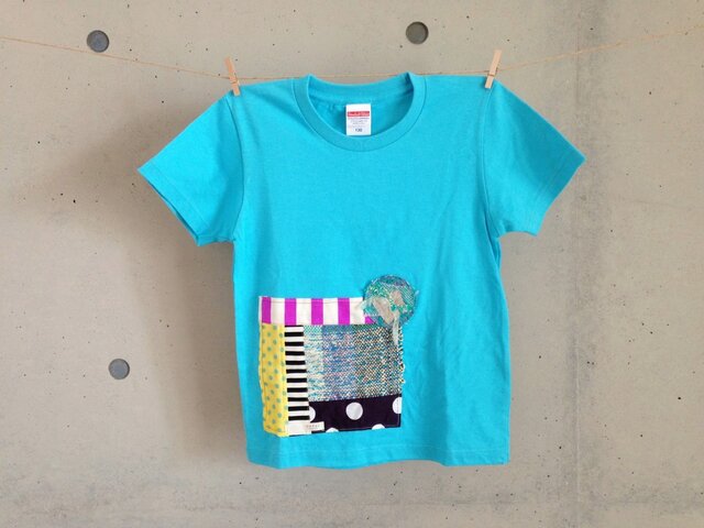さをりTシャツ(130㎝・水色)の画像1枚目
