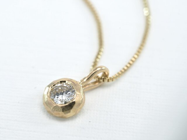 K10 ダイアモンド0.12ct ネックレス(M-N002)の画像1枚目