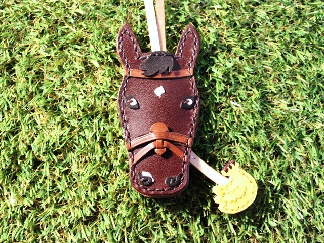 【オーダー】愛馬のキーカバー 黒鹿毛・チョコの画像1枚目