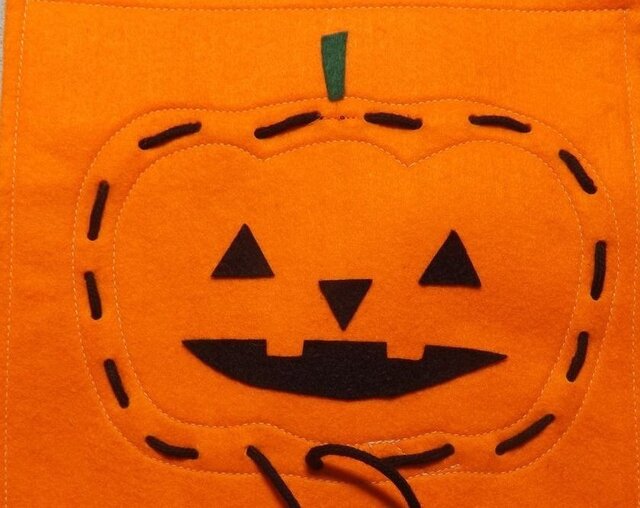 ひも通しのおけいこ(ハロウィン/カボチャ)の画像1枚目
