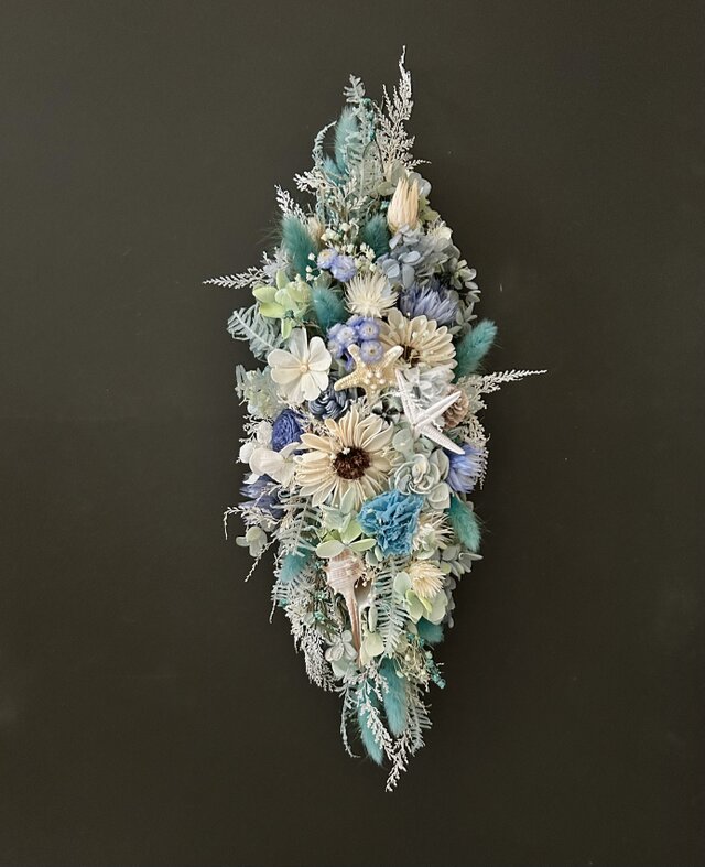 紫陽花の壁掛け