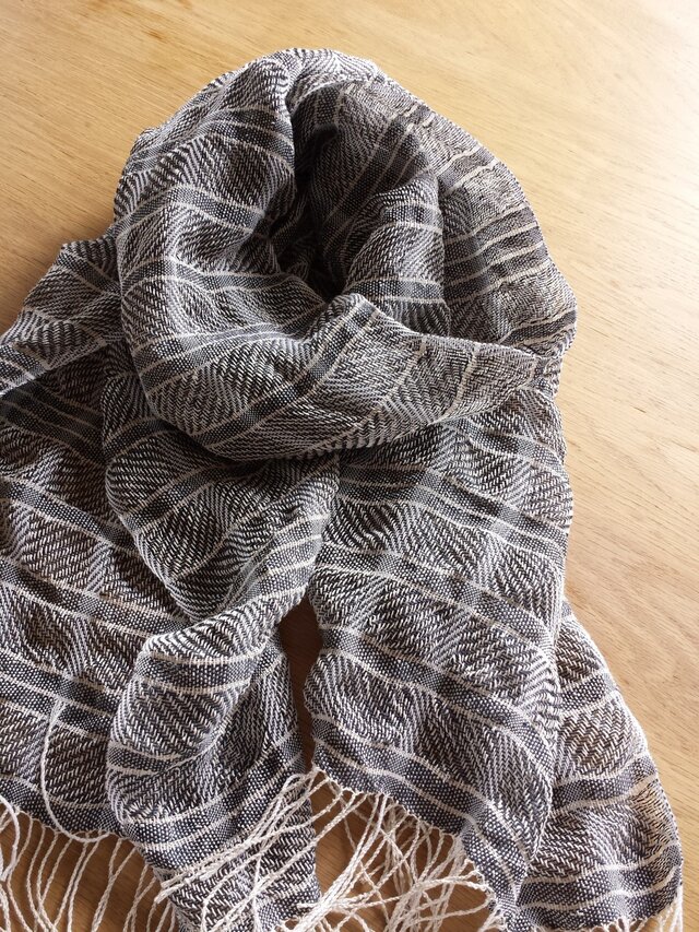 【手織り】リネンのストール#01