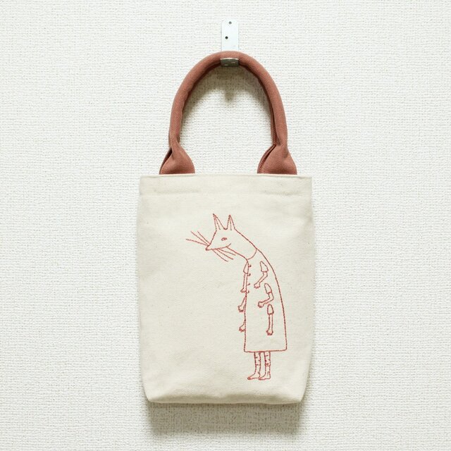 《受注制作》クーネッツの小さい帆布バッグ/ピンクの画像1枚目