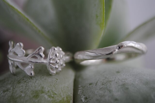 n様オーダー品「ぺんぺん草マリッジリング＆プチペンダント」 | iichi