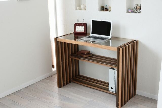 VILLA GLASS DESK / WBの画像1枚目