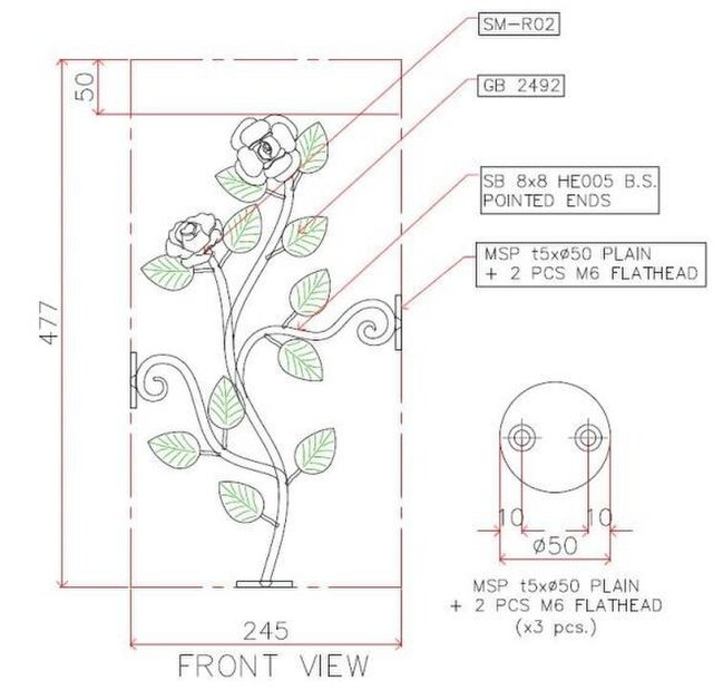 国産☆アイアン製 薔薇 フィックス フェンス 鉄製スリット バラ 門柱 内側面格子 外壁装飾 パネル アンティーク調 ローズ | iichi  日々の暮らしを心地よくするハンドメイドやアンティークのマーケットプレイス