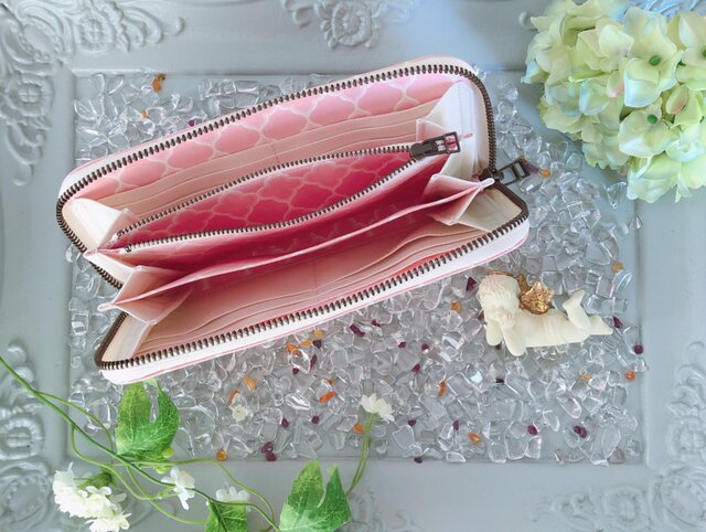 大人かわいい布財布 ピンクモロッカン柄 iichi ハンドメイド・アンティーク・食品・ギフト・手作り