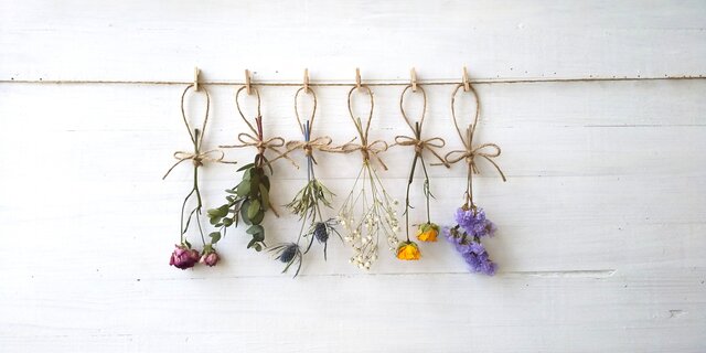 ドライフラワー ガーランド ナチュラル naturalドライフラワーガーランド | iichi 日々の暮らしを心地よくする