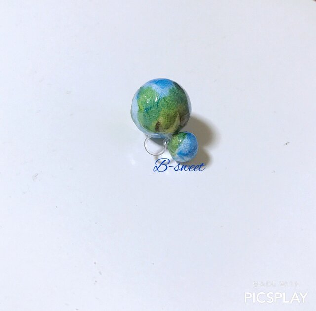 (送料無料)オリジナルビーズのダブルイヤリング 2の画像1枚目