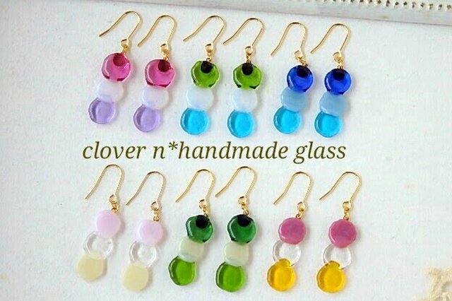 glass bubble゜◦ ガラスの彩りピアス/イヤリングの画像1枚目