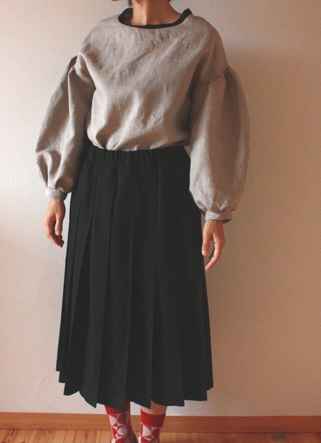 リネン　バルーンスリーブ ブラウス