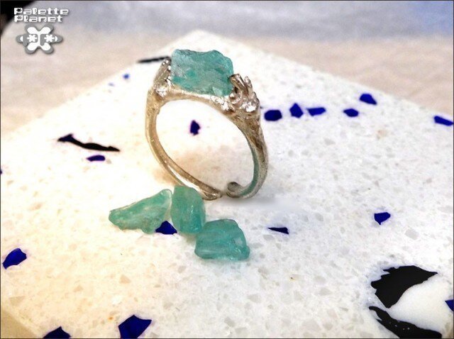 SV925原石Lace Link Open Ringアイオライト | iichi 日々の暮らしを