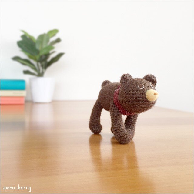 クマのあみぐるみ ◎ クマテク ブラウン (tekuteku)の画像1枚目