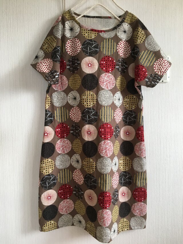 北欧調綿麻のドルマンスリーブワンピ