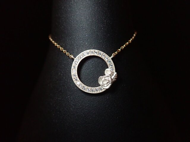K10YG Rose Necklace - 薔薇 -の画像1枚目