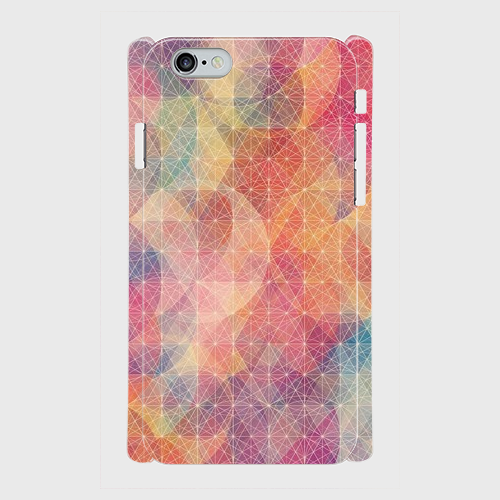 プリズム パターン 波紋 スマホケース iphone 5/5s/6/6s/SE/7専用 ハードケースの画像1枚目