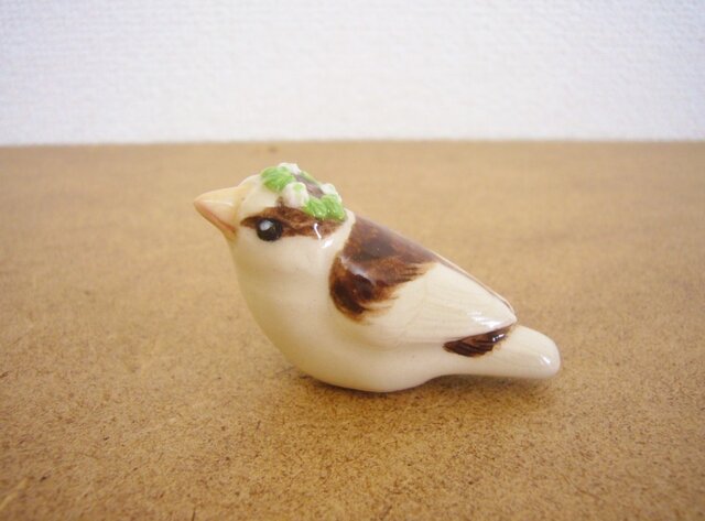 【sale】ジュウシマツ② 花小鳥/小(陶)の画像1枚目
