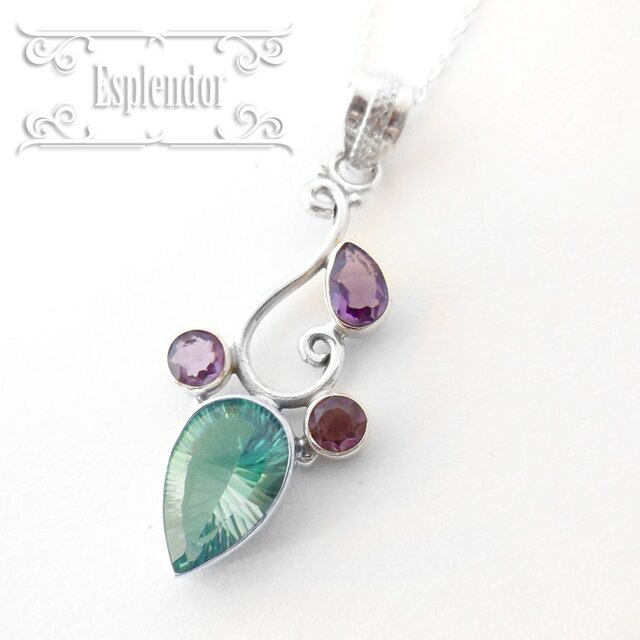 合成アレキサンドライト シルバーペンダントB