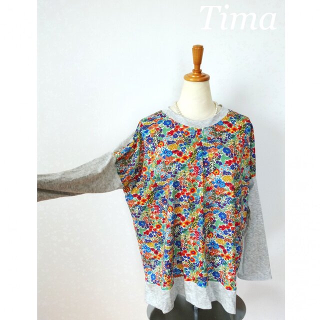 リバティニット　マーガレットアニーの長袖カットソー