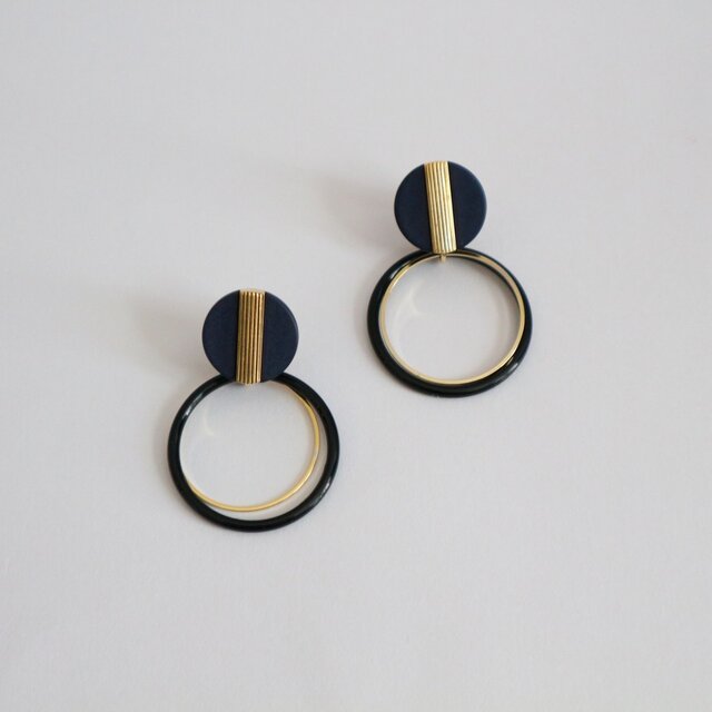 Vintage button 4WAYS earringの画像1枚目