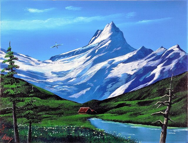 残雪の山の画像1枚目