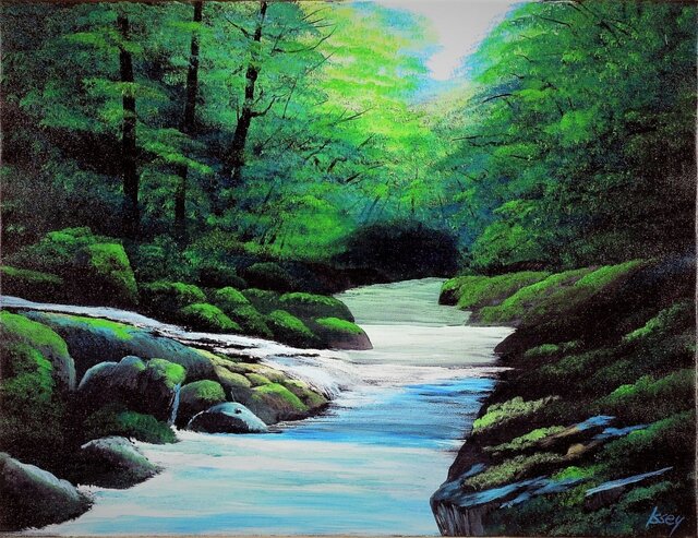 暗い渓流の画像1枚目