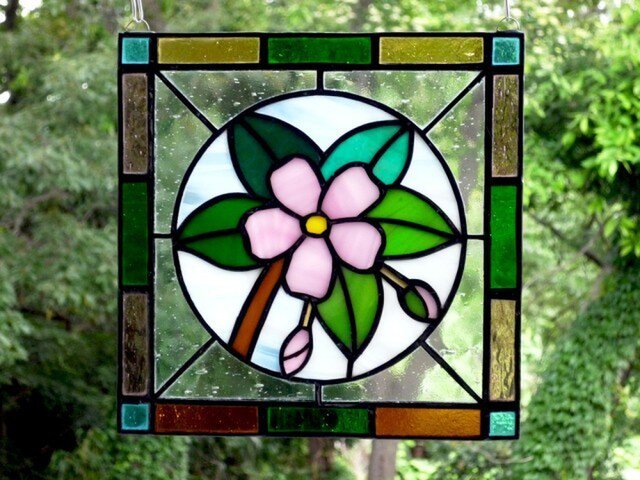 ステンドグラス ミニパネル 桜 15cm | iichi 日々の暮らしを心地よく