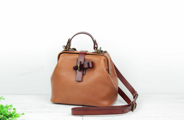 本革 クラシックミニドクターバッグ ♪Brown♪の画像1枚目