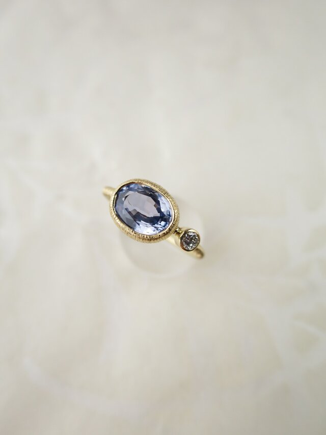 K18 Sapphire・Diamond Ring | iichi ハンドメイド・クラフト作品・手仕事品の通販