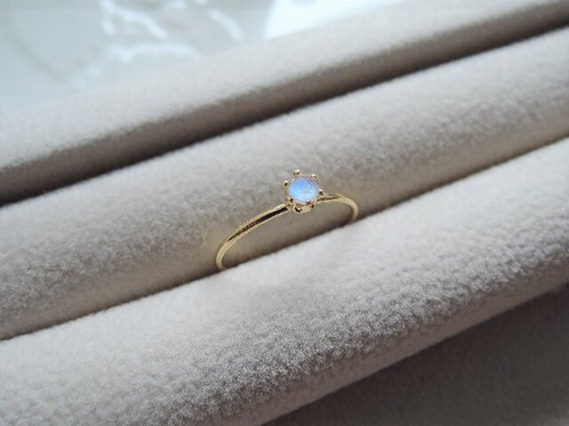 サンストーン 太めソロバンカット フルブレスレット 14kgf 1096