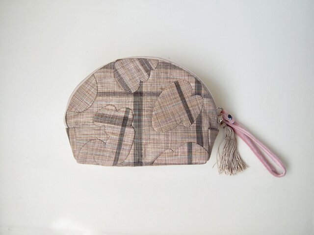 LEOPATCH CLUTCH BAG "S" < kimono fabric >の画像1枚目