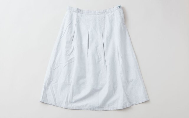 【送料無料】enrica cottonskirt lightgrey / botanical dyeの画像1枚目