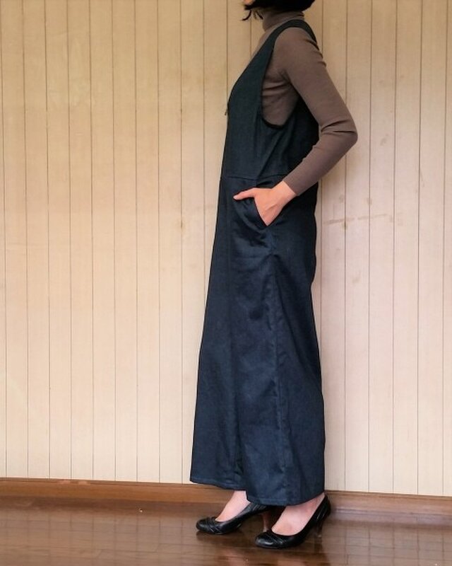 オールドデニムオールインワン 紺の画像1枚目