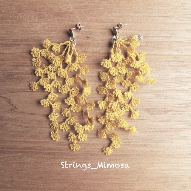 受注*Pierces,Flower strings_mimosaの画像1枚目