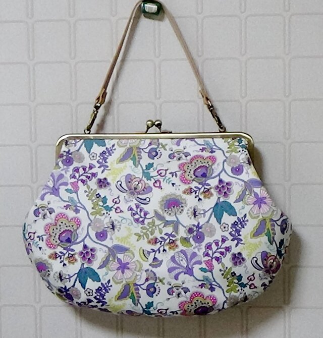 リバティ　がま口２weyふっくらバッグ　メイベル