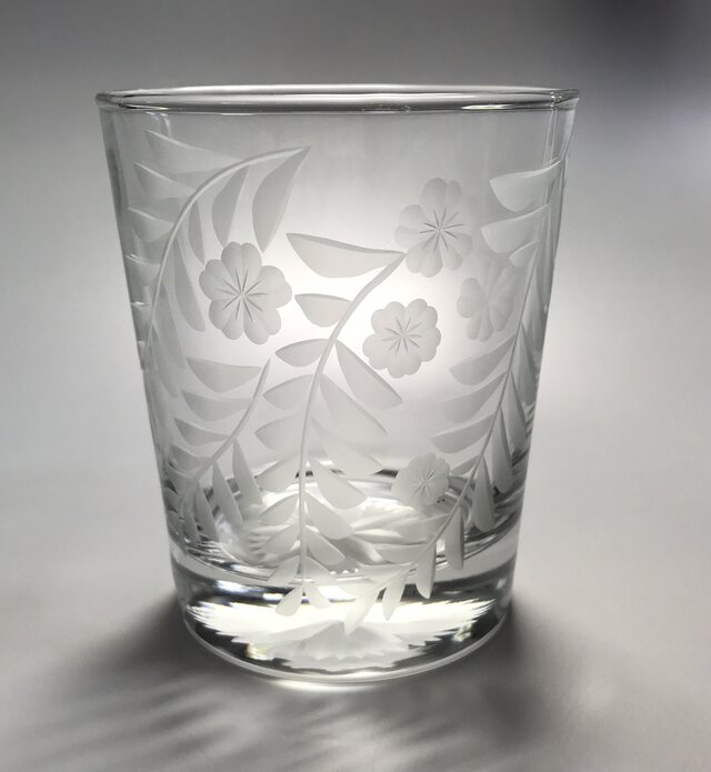 東京切子(花切子)ロックグラス 「辻ヶ花」の画像1枚目