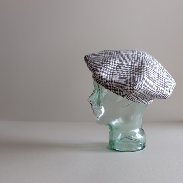 ベレー帽 - ブリティッシュ・グレナカートチェック・フランネル