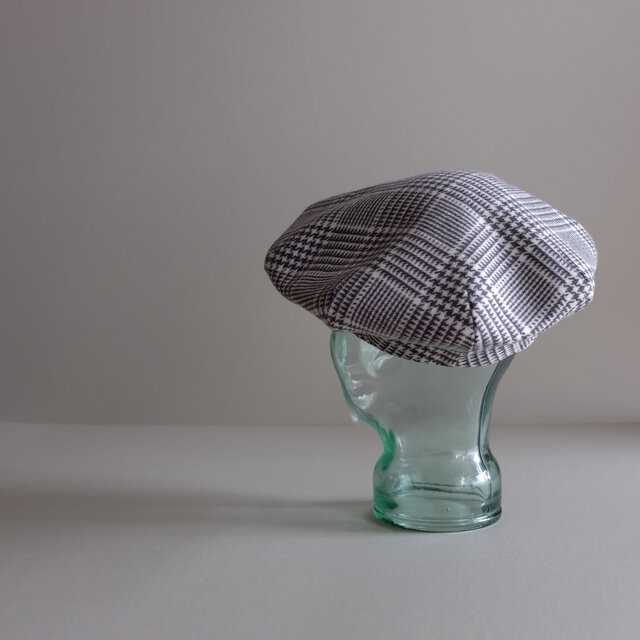 ベレー帽 - ブリティッシュ・グレナカートチェック・フランネル