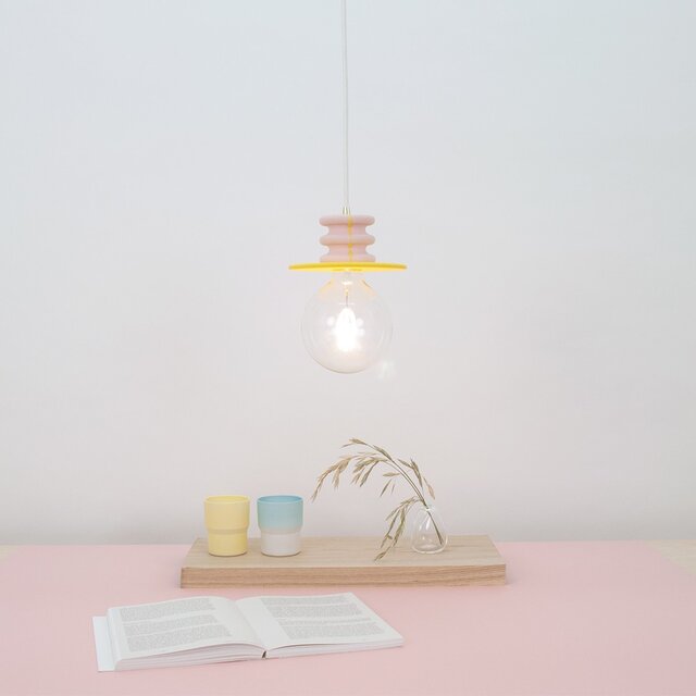 ピンクイエローペンダントランプ Frutti Lamp LED電球有り | iichi