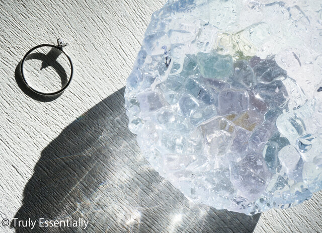 キキララ♡アクセサリートレイ♡海のプリズム♡レア ガラスのアクセサリートレイ - 「 KUBOMI 」 ○ ライラック・9cm